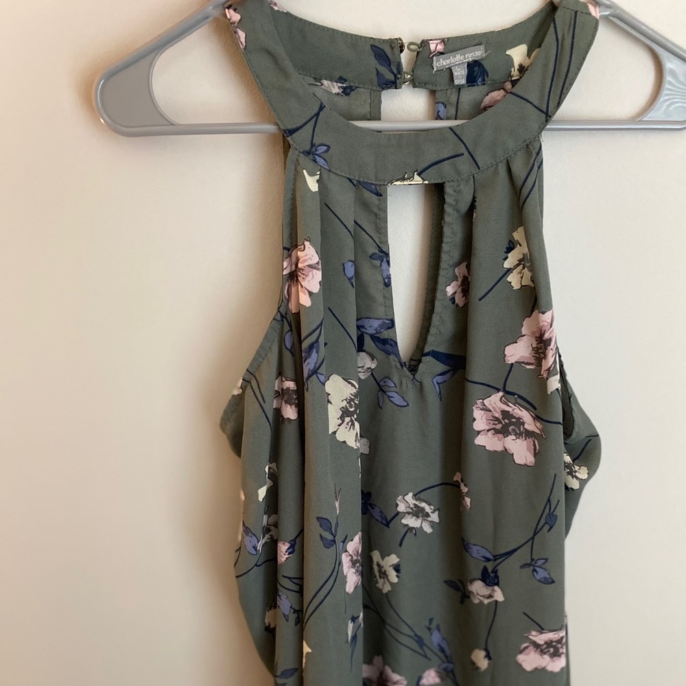 Charlotte Russe long sleeve open shoulder top